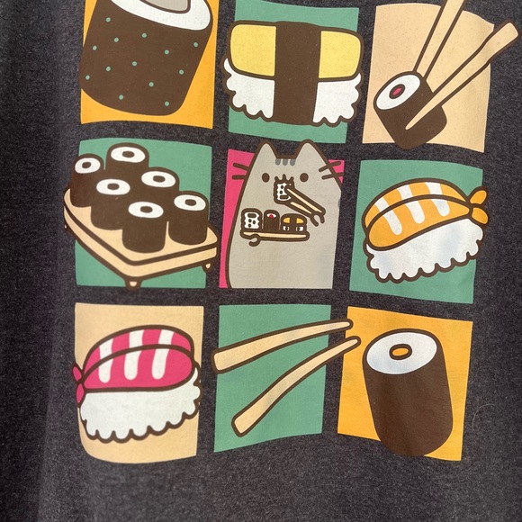 PUSHEEN Unisex Grey Sushi Pullover Sweatshirt Size Large - Picture 5 of 9